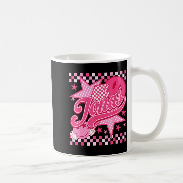 Girl Retro Jonas Groovy Flower First Name D 80's  Kaffeetasse (Rechts)