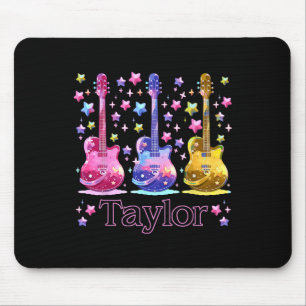 Girl Retro Taylor Personalisierter Vorname 8 Mousepad