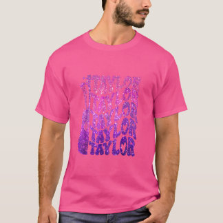 Girl Retro Taylor Vorname Personalisiert Geburtsta T-Shirt