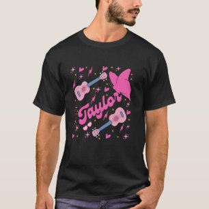 Girl Retro TAYLOR Vorname Personalisiert Groovy B T-Shirt