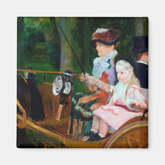 Girl Riding a Carriage, Mary Cassatt Magnet (Vorne)