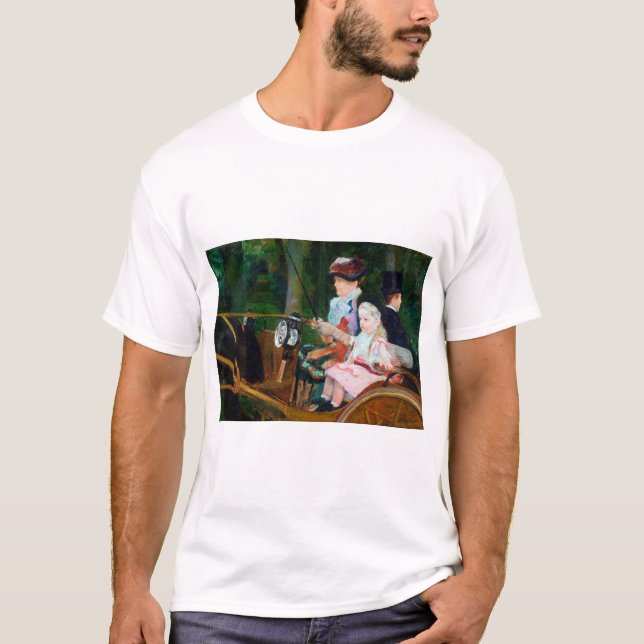 Girl Riding a Carriage, Mary Cassatt T-Shirt (Vorderseite)