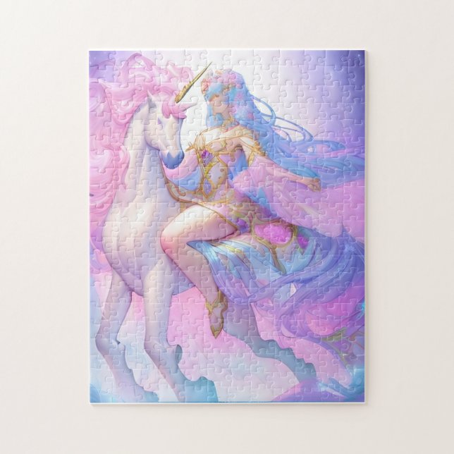 Girl Riding a Unicorn (Vertikal)