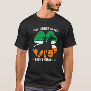 Girl Riding Pferd St Patricks Day Lucky Charm Sham T-Shirt