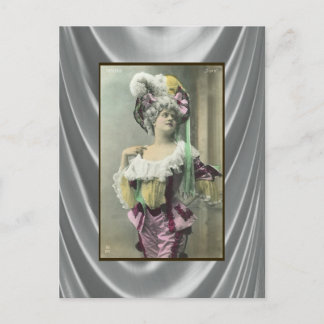 Girl Risque French Dancer zeigen Postkarte