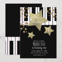 Girl Rockstar Gitarre Imitate Gold Star Piano