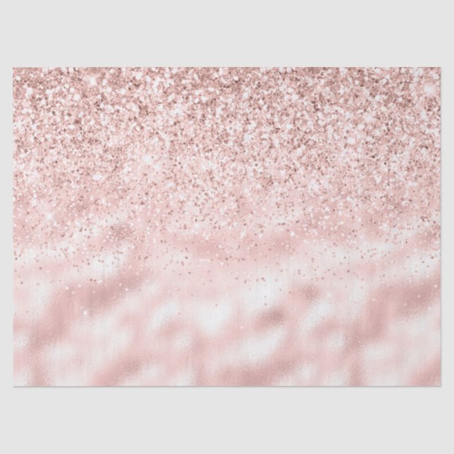 Girl-Rosa-Glitzer Seidenpapier (Vorderseite)