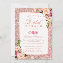 Girl Rose Gold Glitzer Rosa Brautparty