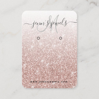 Girl Rose Gold Glitzer Schmuck Visitenkarte