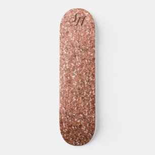 Girl Rose Gold Glitzer Sparkle Personalisiert Skateboard