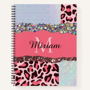 Girl Rose Gold Glitzer Tropfen Rosa Moderne Notizbuch
