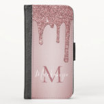 Girl Rose Gold Sparkle Glitzer Tropfen Monogram<br><div class="desc">Girly Rose Gold Sparkle Glitzer Tropfen Monogram Phone Wallet mit unseren trendigen Imitats Glitzer Tropfen in Rosa/Rose Gold. Designed by Cedar and String. Um weiter zu personalisieren, klicken Sie bitte auf den Link "Weiter anpassen" und verwenden Sie das Design-Tool, um das Design zu ändern. Wenn Sie Hilfe oder passende Artikel...</div>