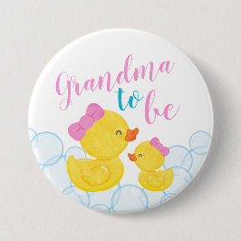 Girl Rubber Duck Baby Showgranma wird Button
