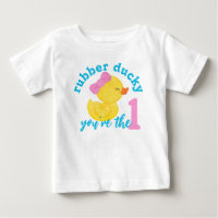 Girl Rubber Ducky Du bist der erste Geburtstag