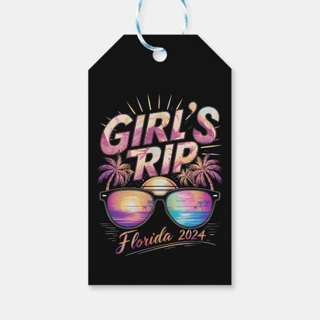 Girl’s Trip Florida 2024 Summer Beach Weekend Geschenkanhänger (Rückseite)
