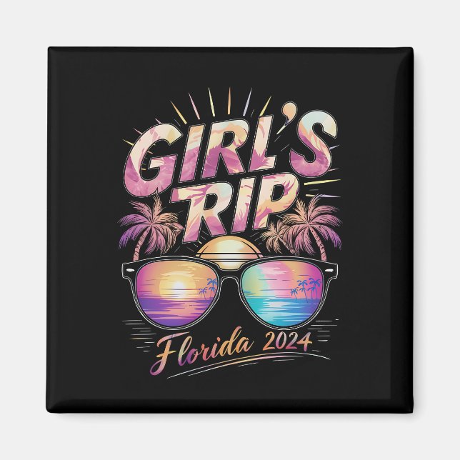 Girl’s Trip Florida 2024 Summer Beach Weekend Magnet (Vorne)