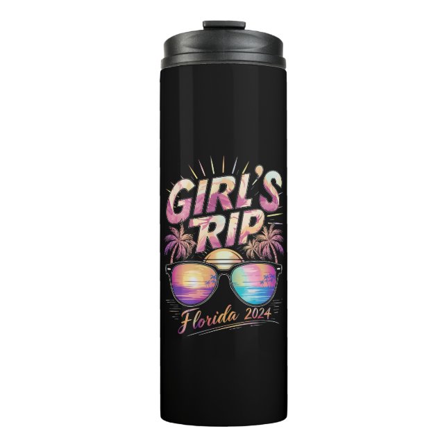 Girl’s Trip Florida 2024 Summer Beach Weekend Thermosbecher (Vorderseite)