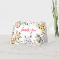 Girl Safari Animals Baby Dusche