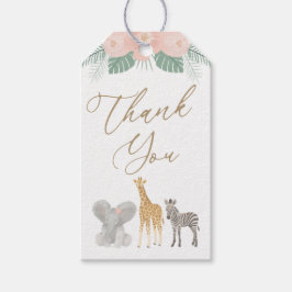 Girl Safari Animals Baby Dusche Geschenkanhänger