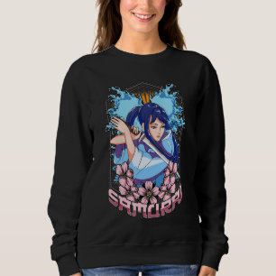 Girl Samurai Katana Japanischer Krieger kämpfter K Sweatshirt