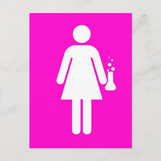 Girl Scientist Postkarte (Vorderseite)