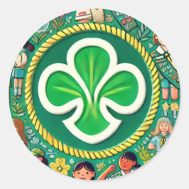Girl Scout Ehrengratulation zum Award Star Car Runder Aufkleber