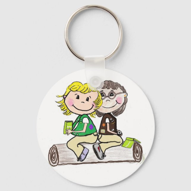 Girl Scout Junior Brownie Outdoor Schlüsselanhänger (Vorderseite)