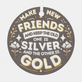Girl Scouting macht neue Freunde Ornament Aus Metall