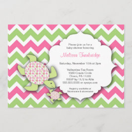 Girl Sea Turtles Baby Dusche lädt Mutter Baby ein Einladung