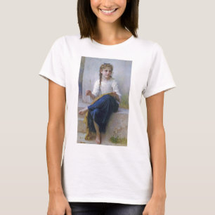 Girl Sewing, Bouguereau T-Shirt