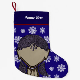 Girl Silhouette Xmas stocking. Kleiner Weihnachtsstrumpf