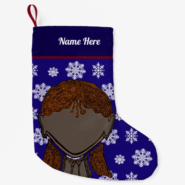 Girl Silhouette Xmas stocking. Kleiner Weihnachtsstrumpf (Vorderseite)