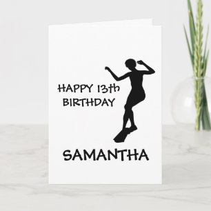 GIRL SKATEBOARD HAPPY BIRTHDAY KARTE