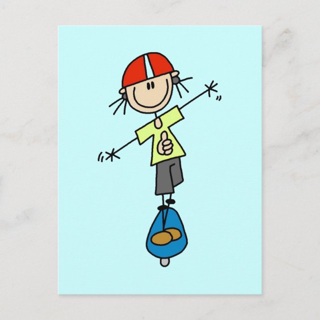 Girl Skateboarder Tshirts und Geschenke Postkarte (Vorderseite)