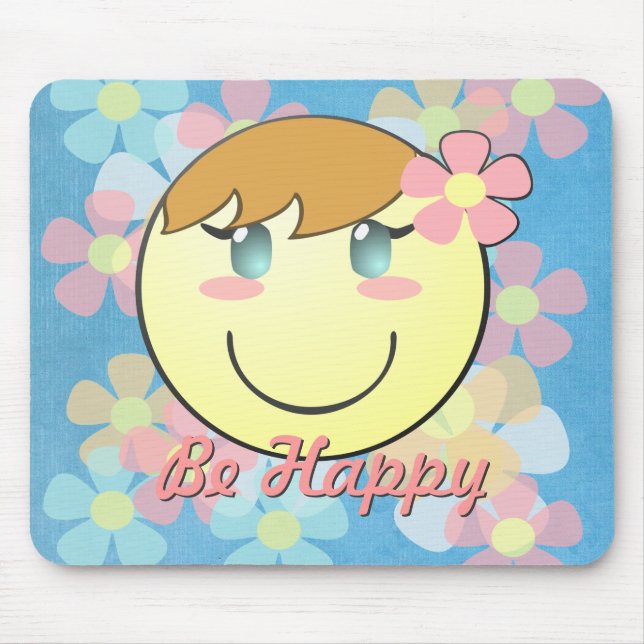Girl Smiley Mousepad (Vorne)