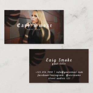 Girl Smoke Vape Shop Business Card Visitenkarte