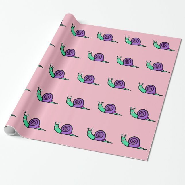 Girl Snail Geschenkpapier (Ungerollt)