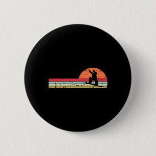 Girl Snowboarden Retro Winter Sports Snowboarder Button