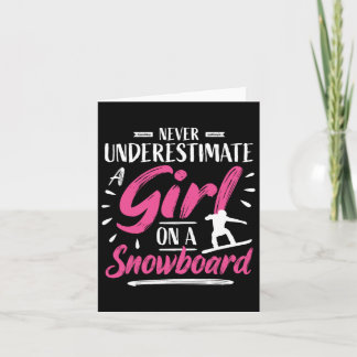 Girl Snowboarden - Snowboard Karte