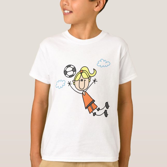 Girl Soccer Jump Tshirts und Geschenke (Vorderseite)