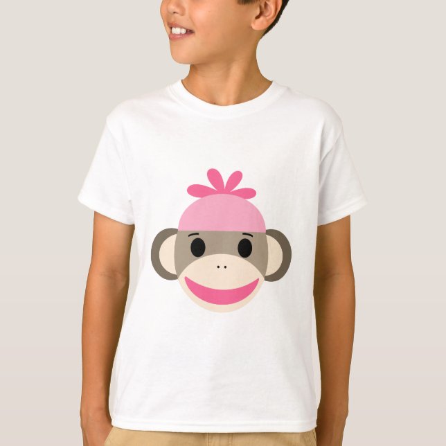 Girl-Socke-Affe T-Shirt (Vorderseite)