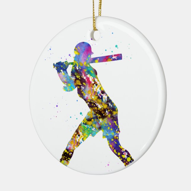 Girl Softball Player Keramik Ornament (Links)