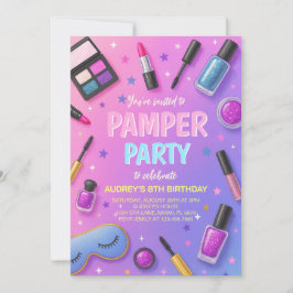 Girl Spa Pamper Party Birthday Invitation Einladung