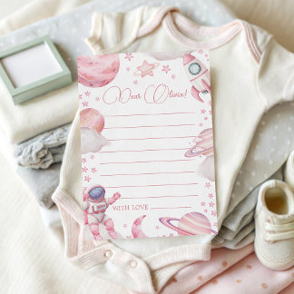 Girl Space Birthday Time Capsule Card Einladung