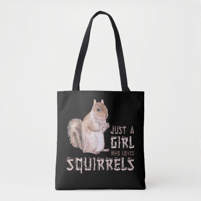 Girl Squirrel Lover Tasche (Vorderseite)