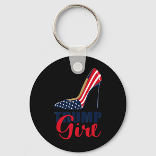 Girl Stilettos High Heel American Flag Trump 2024 Schlüsselanhänger