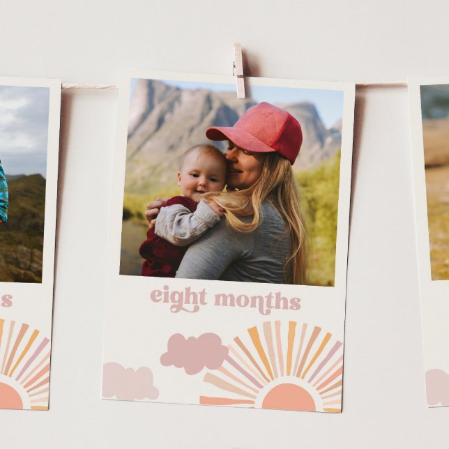 Girl Sun Monthly Banner Card - Acht Monate Einladung (Von Creator hochgeladen)