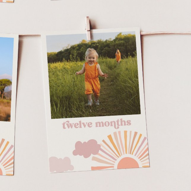 Girl Sun Monthly Banner Card - Zwölf Monate Einladung (Von Creator hochgeladen)