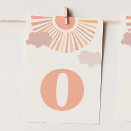 Girl Sun ONE Hochstuhlbanner - Buchstabe "O" Einladung