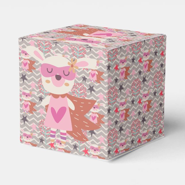 Girl Superhero Bunny Geschenkschachtel (Rückseite)